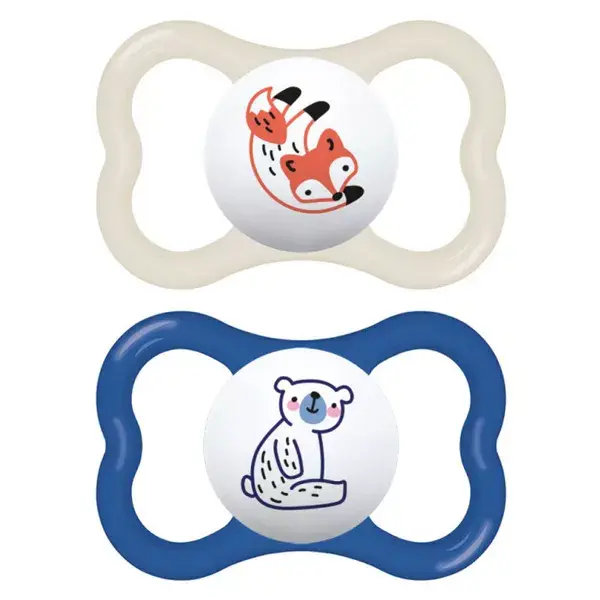 MAM Supreme Silicone Pacifier +6m Ladybird Owl Set of 2 