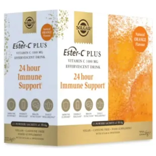 Solgar Ester-C Effervescent 1000 mg Vitamin C 21 Envelopes