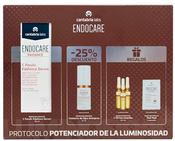 Endocare Radiance Soro 30 ml + Contour 15 ml + 3 Ampolas + Máscara Peel