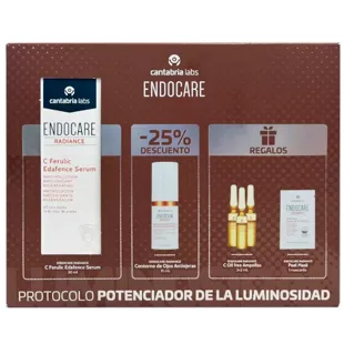 Endocare Radiance Sérum 30 ml +  Contorno 15 ml + Ampollas 3 uds + Peel Mask