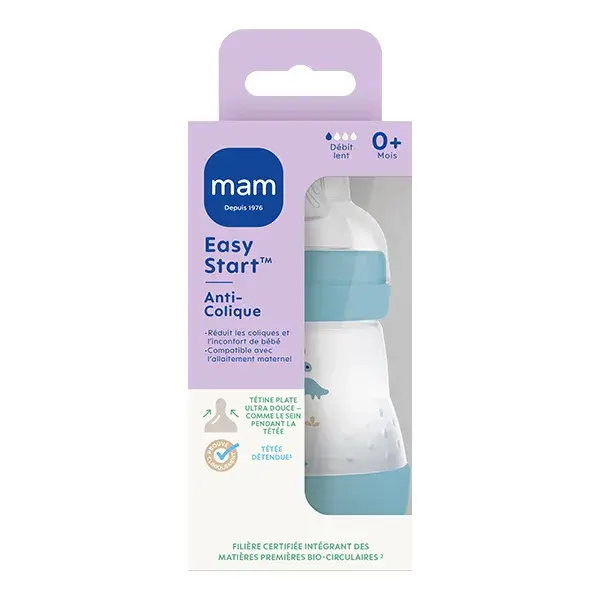 Mam Biberon Easy Start Anti-Colique Océan Tétine Débit 1 160Ml