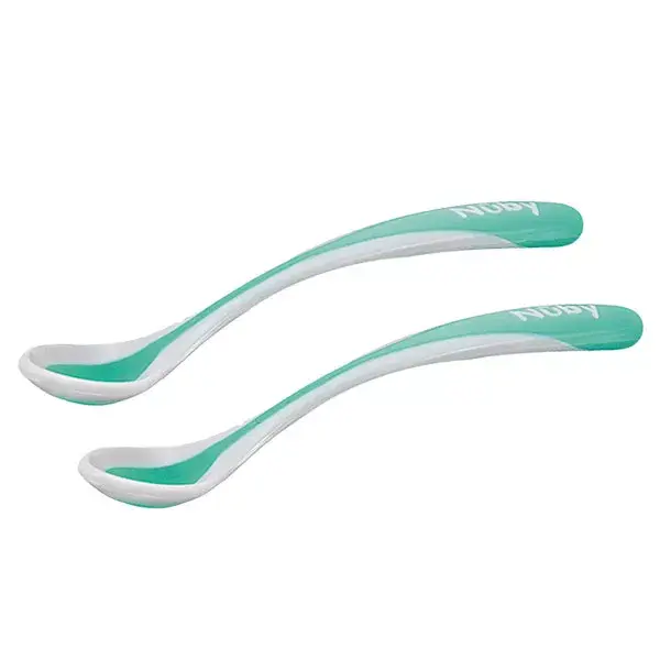 Nûby spoons Thermosensibles Turquoise 4 months set of 2