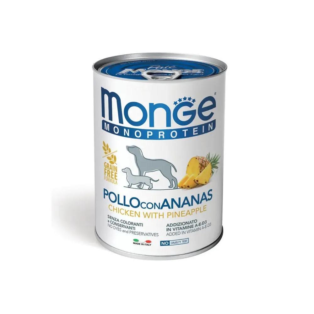 Monge Monoprotein Pollo E Ananas Cibo Umido Per Cani Adulti 400G