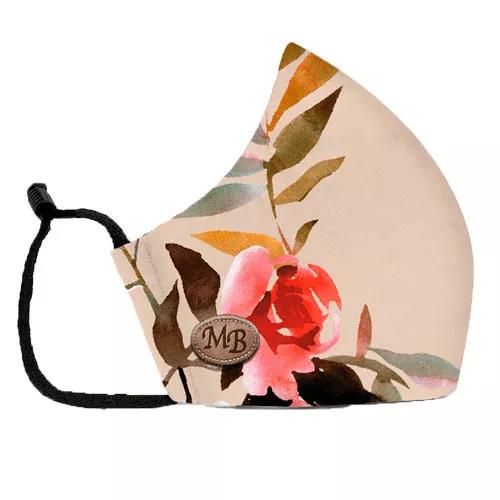 Masque réutilisable adulte aux fleurs lavées CE 50