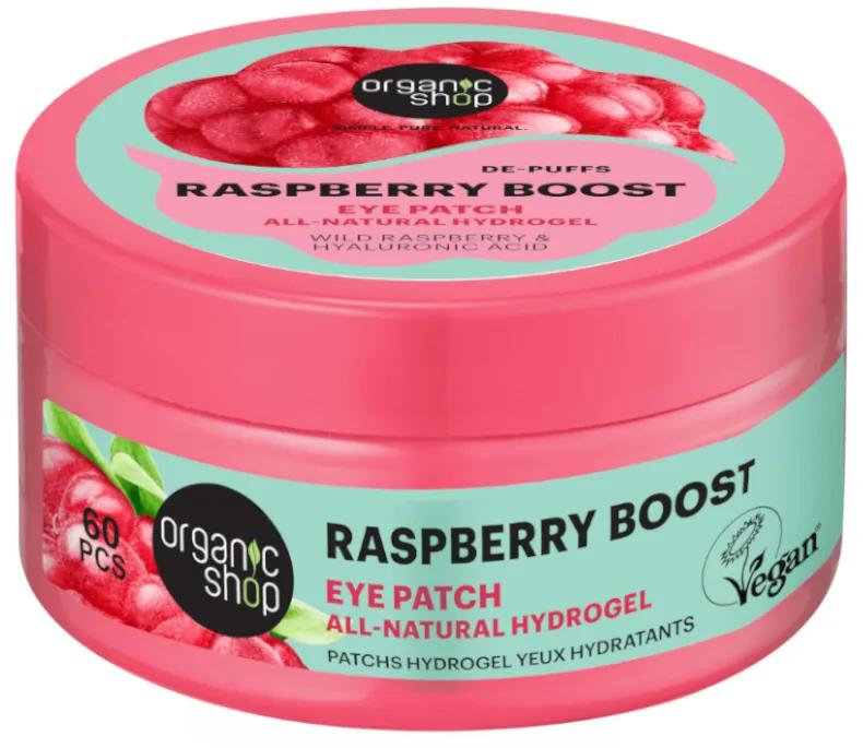 Patchs yeux anti-poches Raspberry Boost Organic Shop 60 unités