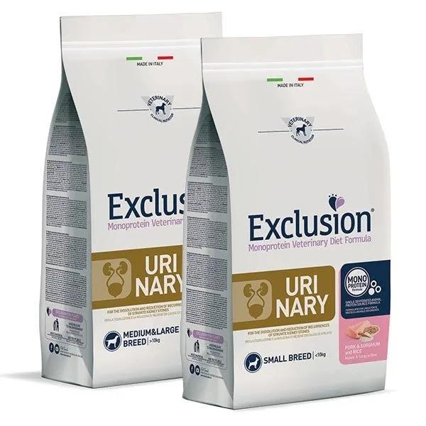 Exclusion Crocchette Cane Urinary Sorgo Maiale E Riso 12Kg