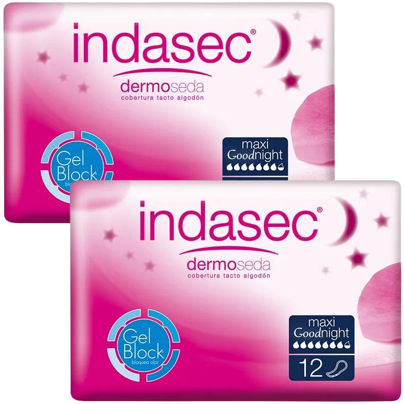 Indasec Maxi Good Night 2x12 stuks