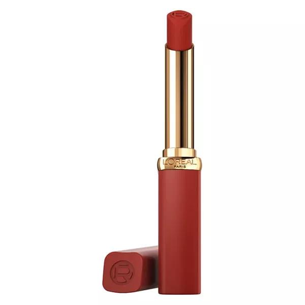 Lápiz labial mate volumen intenso L'Oréal Paris Colors of Worth n.° 200 Naranja Stand Up 1,8 g