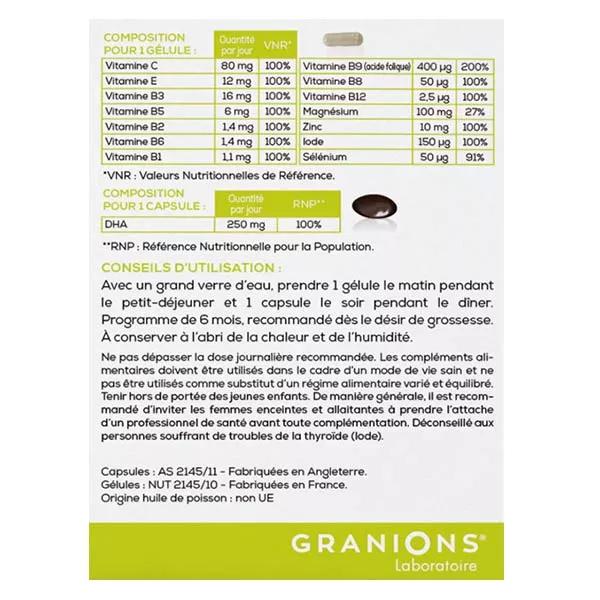 Cuadro de mujer Granions Conceptio de 30 cpsulas y 30 cpsulas