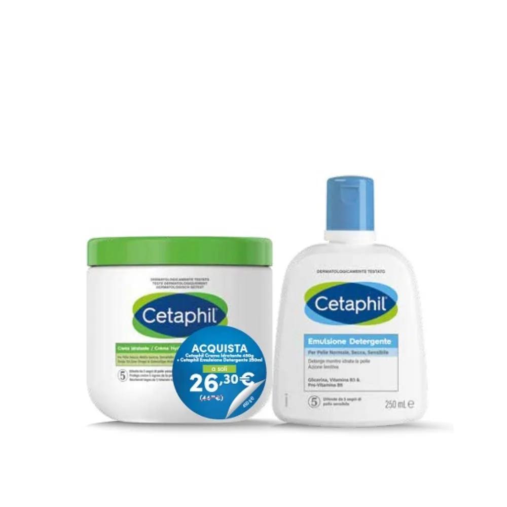 Cetaphil PROMO Crema Idratante 450g + Emulsione Detergente 250ml