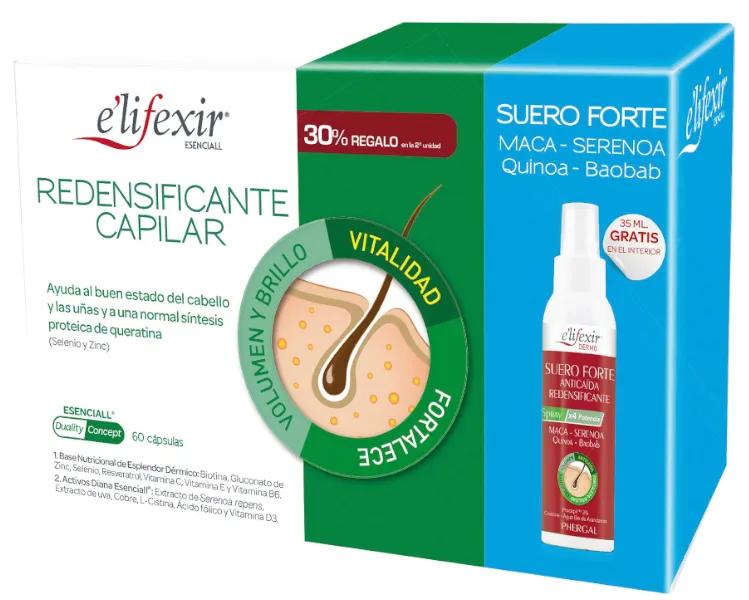 Elifexir Essential Redensifying Capillary 2x30 Kapseln + Forte Serum gegen Haarausfall 35 ml