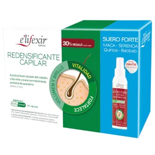 Elifexir Essential Redensifying Capillary 2x30 Kapseln + Forte Serum gegen Haarausfall 35 ml