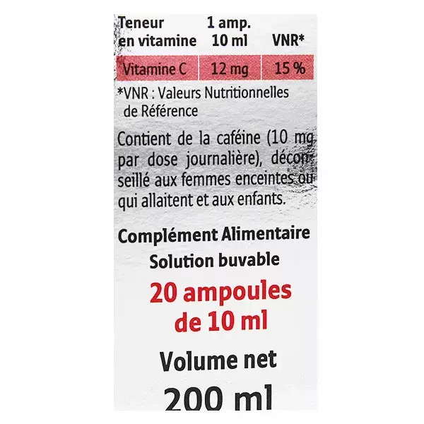 Forté Pharma Vitalité 4G Senior Energy Boost 20 Vials