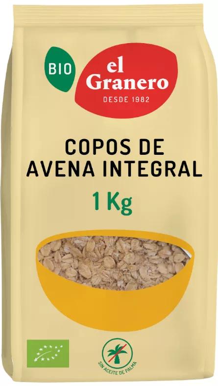 El Granero Intégral BIO Flocons d'Avoine de Blé Entier 1Kg