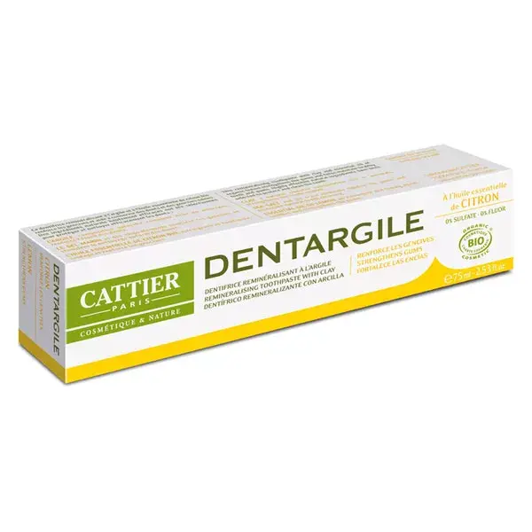Cattier Dentargile Dentifrice Citron Bio 75ml
