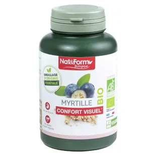 Nat & Form Bio Bacche di Mirtillo Integratore Alimentare 200 capsule vegetali