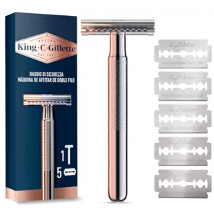 King C. Gillette Maquinilla Doble Filo + 5 Recambios