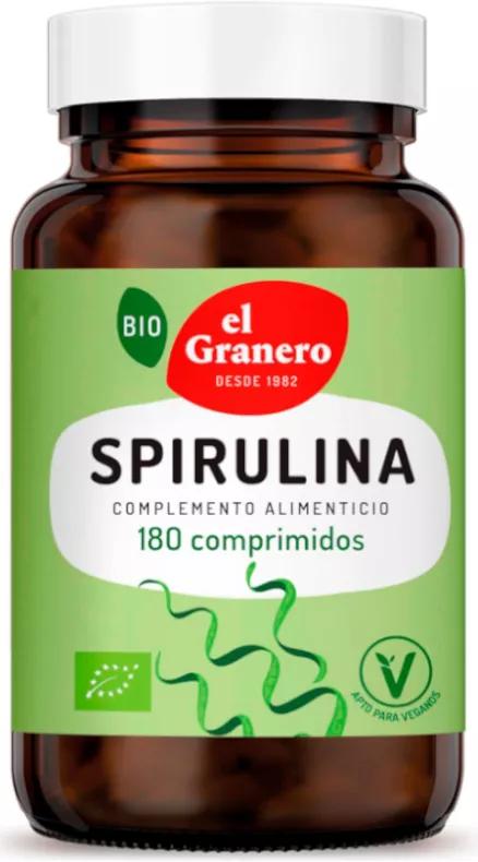 El Granero Integral Spirulina BIO 180 Comprimidos de 500 mg