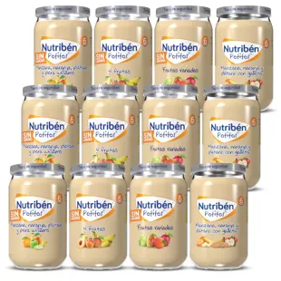 Nutribén Potitos Variados Frutas +6m 12 uds