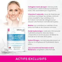 Granions Beauté + Collagène Marin, Acide Hyaluronique - Goût Fruits Rouges 260g