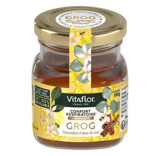 Vitaflor Preparazione a base di Miele Confort Respiratorio Grog 100g