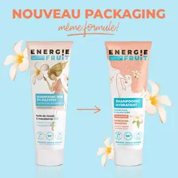 Energie Fruit Cheveux Secs et Abimés Shampoing Monoï & Huile de Macadamia Bio 250ml