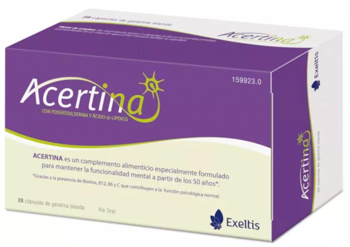 Exeltis Acertina Fosfatidilserina e Vitaminas 28 Cápsulas