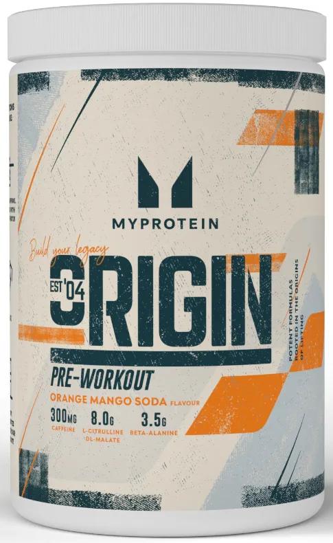 Myproteïne Origin Pre-Workout Frisdrank Sinaasappel en Mango 600 gr