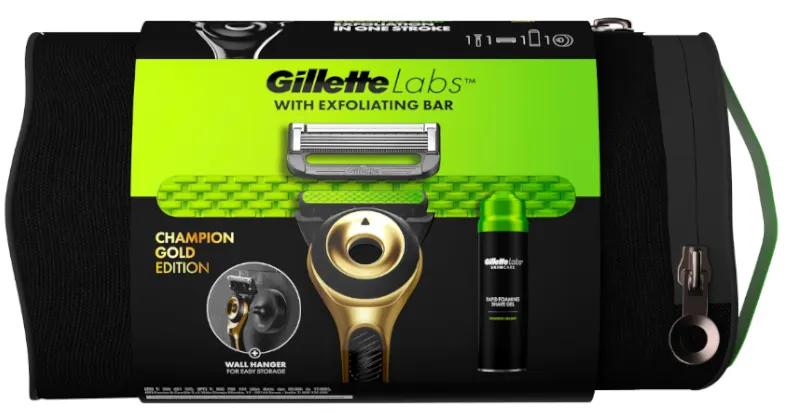 GilletteLabs Champion Gold Edition Rasoir + Gel 198 ml + Cintre