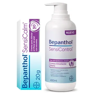 Bepanthol Pack Ahorro Piel Atópica Sensicalm 20 gr + Crema Emoliente SensiControl 400 ml