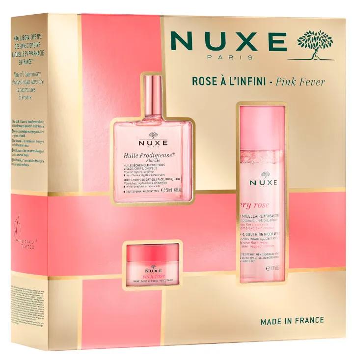 Nuxe Huile Prodigieuse Florale 50 ml + Mizellenwasser Rose 100 ml + Lippenbalsam 15 gr