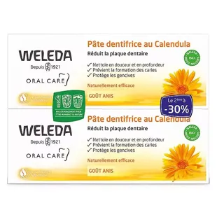 Weleda Pasta di Dentifricio alla Calendula Lotto di 2 x 75ml