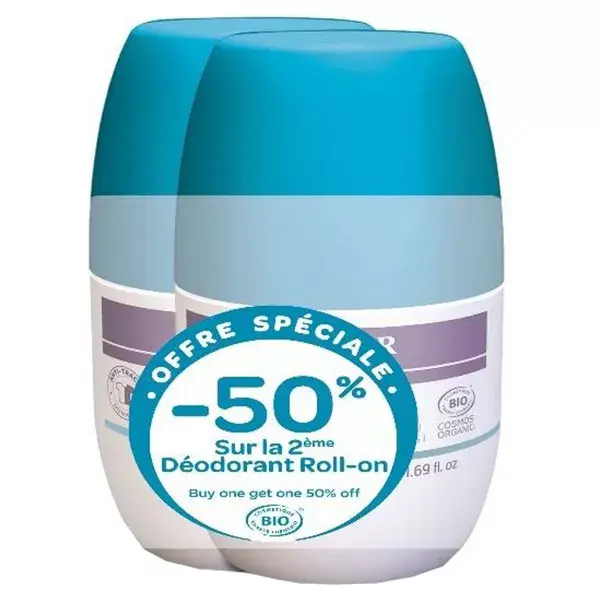 Cattier Marine Freshness Roll-On Deodorant pack of 2 x 50ml