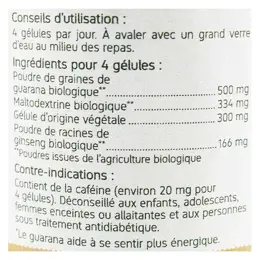 Nat & Form Bio Ginseng Guarana 200 gélules