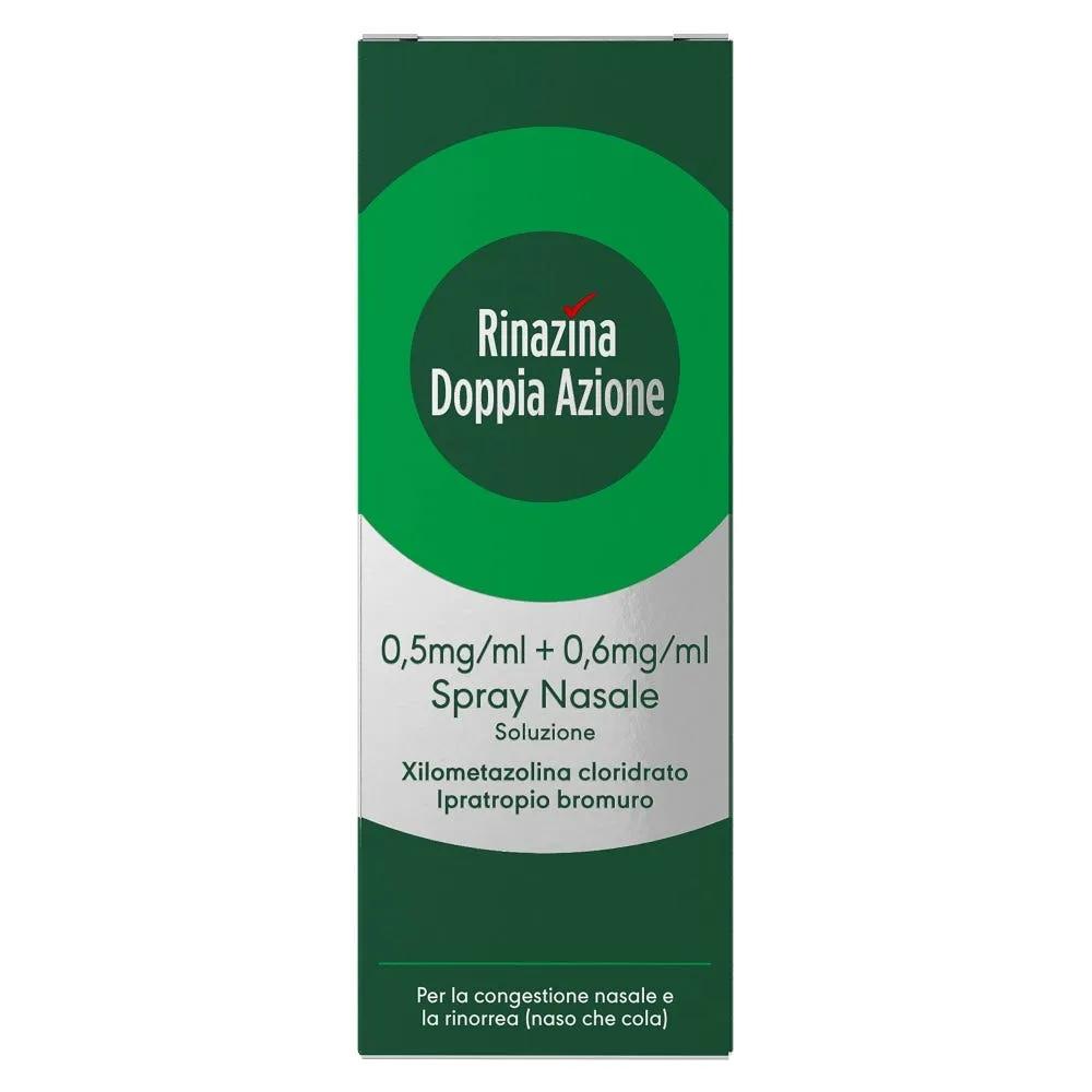 Rinazina Doppia Azione Spray Nasale Decongestionate Libera il Naso Chiuso dal Raffreddore 10 ml