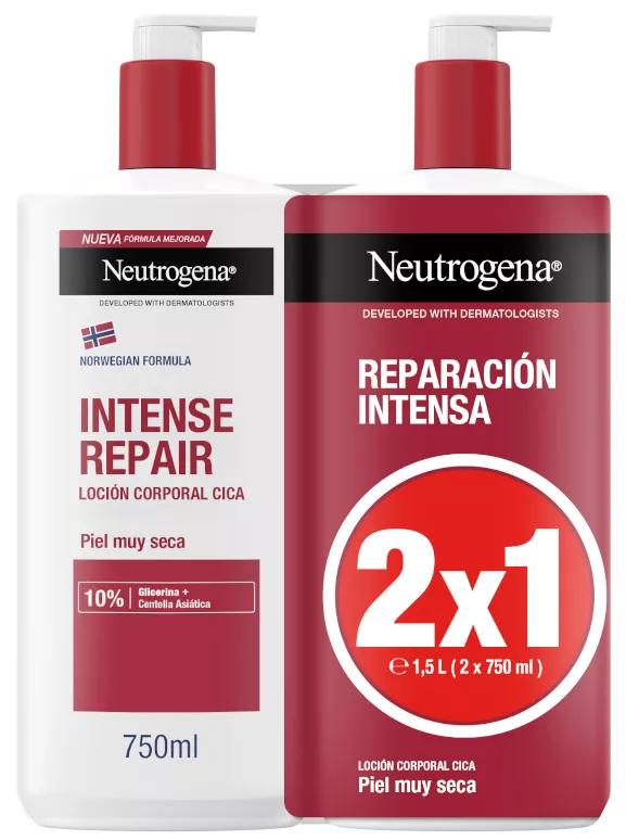 Neutrogena Body Repair Lotion 750ml + 750 ml DUPLO RED Zeer droge huid