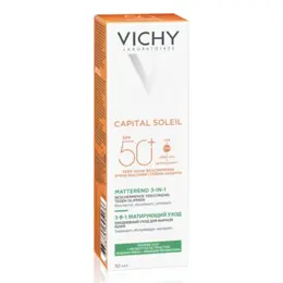 Vichy Capital Soleil Crème Solaire Visage Matifiante 3 en 1 SPF50+ 50ml