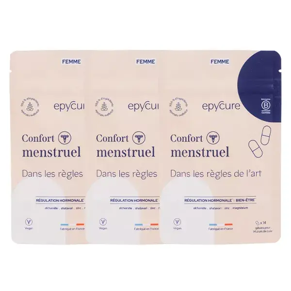 Epycure  Pack Cure confort menstruel 3 mois