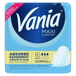 Vania Maxi Confort Normal+ Serviettes Périodiques 16 unités