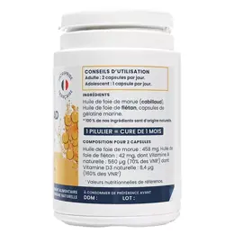 Oemine Vitamines AD Ossatures Muscles et Vision 60 capsules