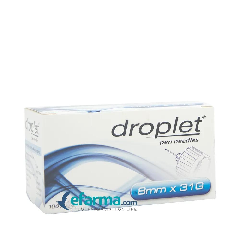 Droplet Ago Penna 31G Per Insulina 8 mm 100 Pezzi