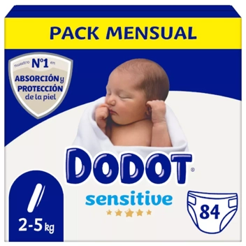 DODOT SENSITIVE PAÑAL INFANTIL RECIÉN NACIDO T-2 3-6 KG 34 UDS