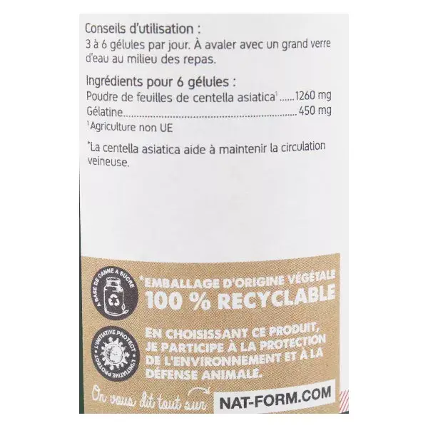 Nat & Form Original Centella Asiática 200 comprimidos