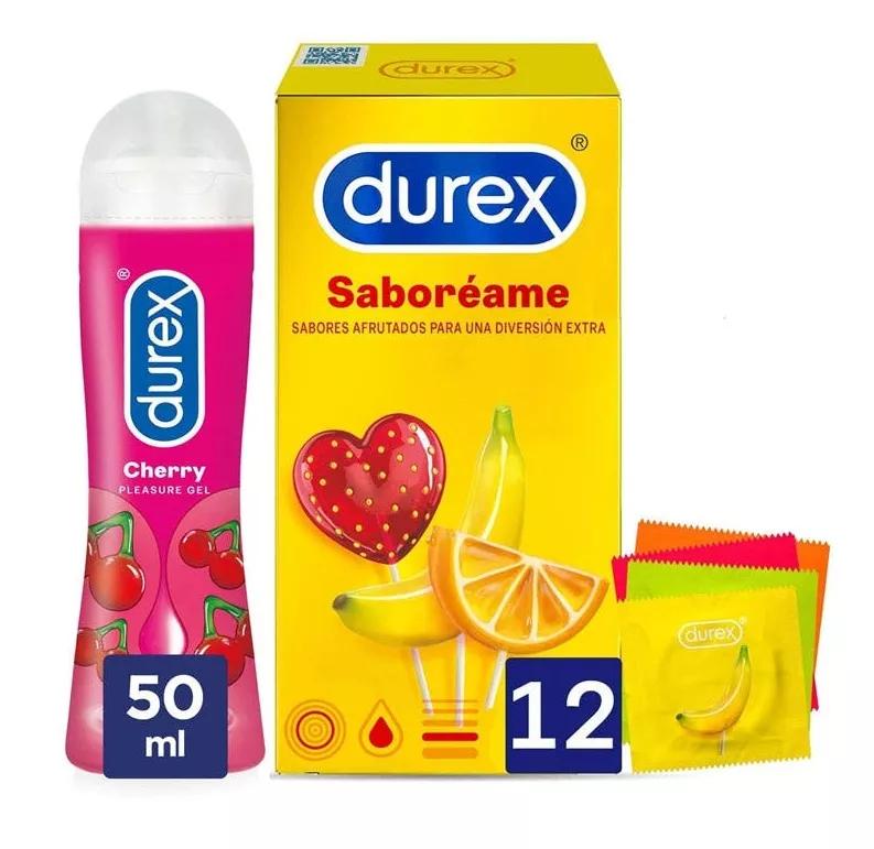 Durex Pack Preservativos Flavor Me 12 unidades + Lubrificante Cereja 50 ml