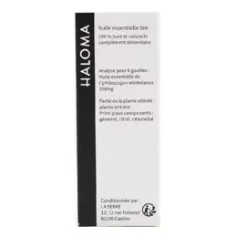 Haloma Huile Essentielle Citronnelle de Java Bio 10ml