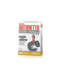 Digestivo Antonetto Acidità e Reflusso Integratore Gusto Limone 40 Compresse