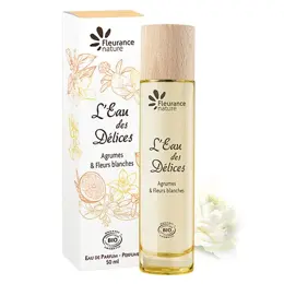 Fleurance Nature - Parfum à l'eau des délices agrumes et fleurs blanches Bio - Flacons spray 50 ml