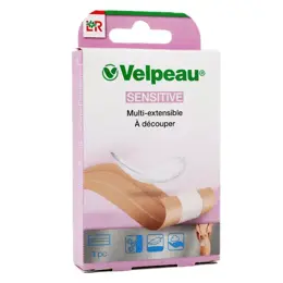 L&R Velpeau Pansement Sensitive Bande à Découper Multi-Extensible 1m x 6cm