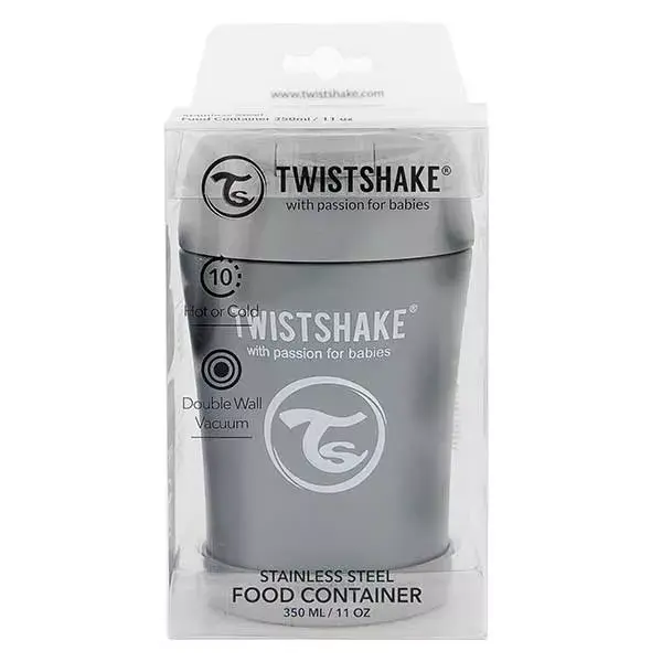 Twistshake Pastel Gray Insulated Food Container 350ml