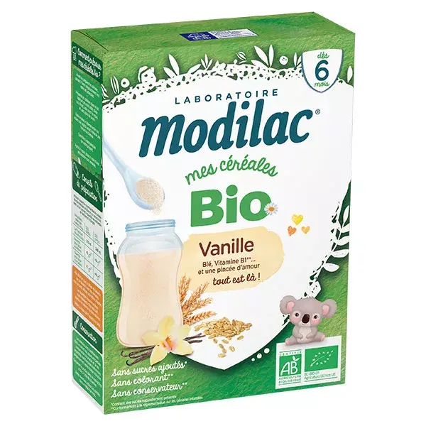 Modilac Mes Céréales Bio Vanille Dès 6 mois 250g